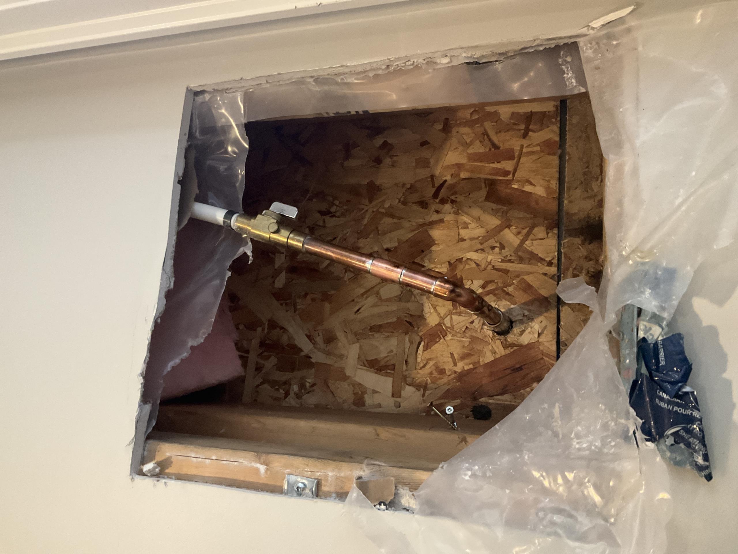 East York, ON - Repaired burst pipe