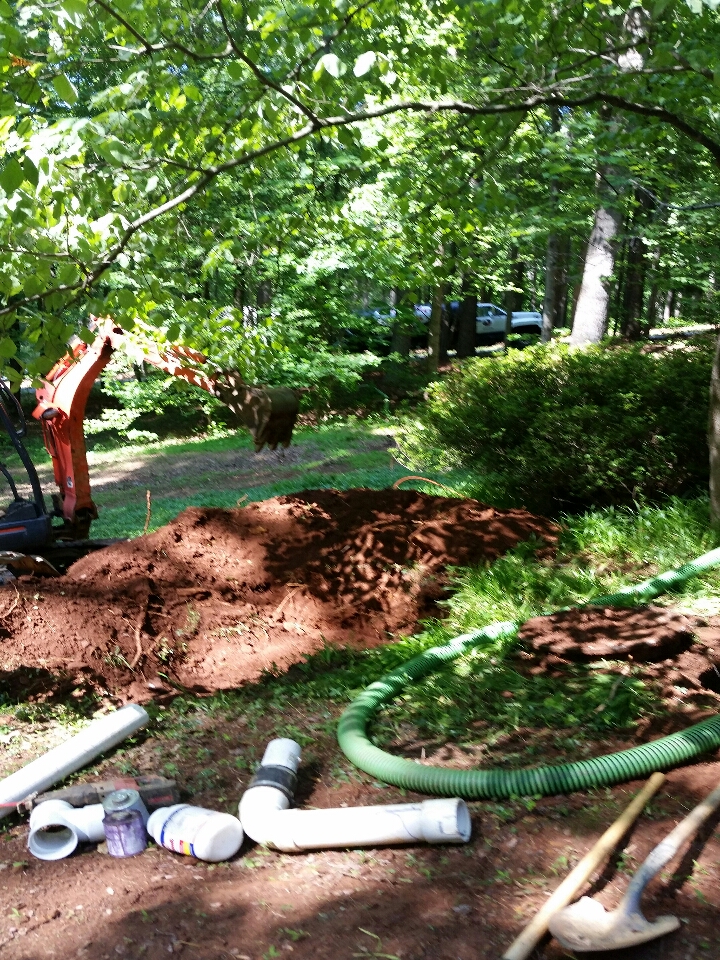 Pumped out a 1 , 500 gal septic tank