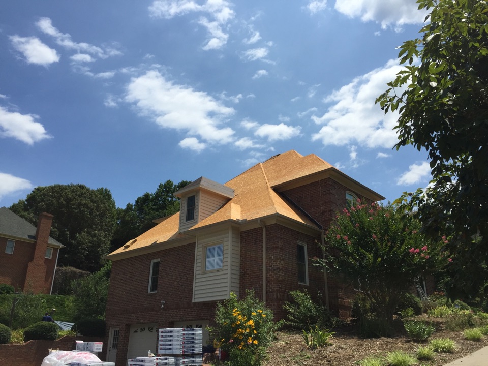 Complete roof replacement, removed all of the old roofing shingles and ready to start installing new roofing felt and ice and water shield roofing underlayment