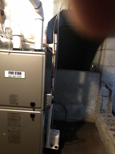 I returned to the customer's home to unlock the thermostat for a new Five Star 96% 60,000 BTU Gas Furnace 3.5T 17".  I turned the lock off so it didn't happen again.