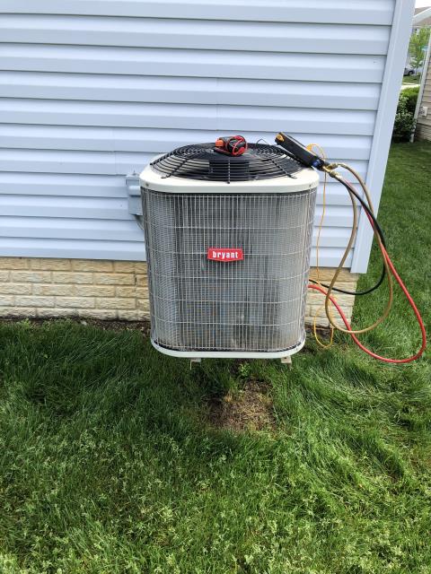 I performed a tune up and safety check on a Bryant air conditioner.  I found no issues and the system was fully operational when I left.