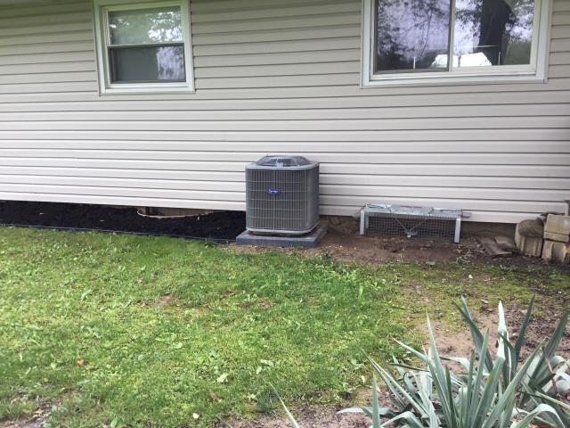 I completed Scheduled Maintenance Tune-Up and Safety Check on Carrier 13 SEER 2.5 TON Air Conditioner.  I cleaned coils for client. I closed humidifier damper. System was running at time of departure to manufacture specs. 