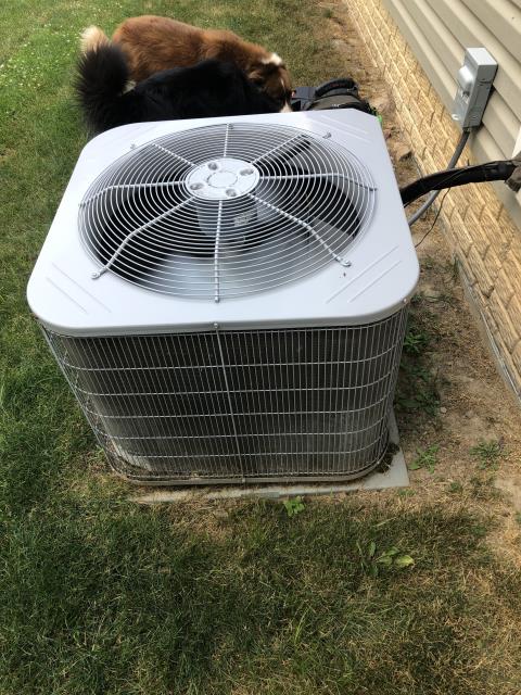 I completed diagnostic service call on Carrier Air Conditioner Unit. I determined that a capacitor had failed. I replaced Compressor-Motor Surge Capacitor with customers approval. I cycled and monitored system. Unit is operating and cooling as intended at this time.