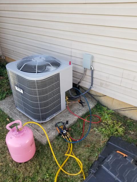 I performed a call back service on new system installation. I found system low on charge. I added required amount of refrigerant. I cycled and monitored system. Unit is now operating within specifications. 