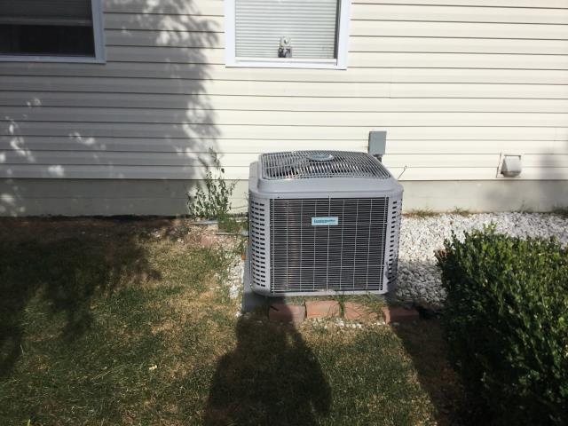 I performed yearly maintenance tune-up & Safety check on Comfortmaker Air Conditioning Unit. I completed checklist. I rinsed debris from coils. System is running/cooling upon my departure.