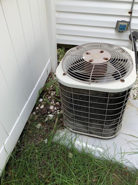 I arrived to perform a diagnostic on an air conditioner. Upon my arrival, customer informed me that the unit was not cooling. I inspected the filter and found it to be very dirty, as well as there was water on top of the unit. Upon a further look, I found the coil was frozen. Informed customer to leave AC off and fan on to let the coil thaw out, will have to return to do work on it. 