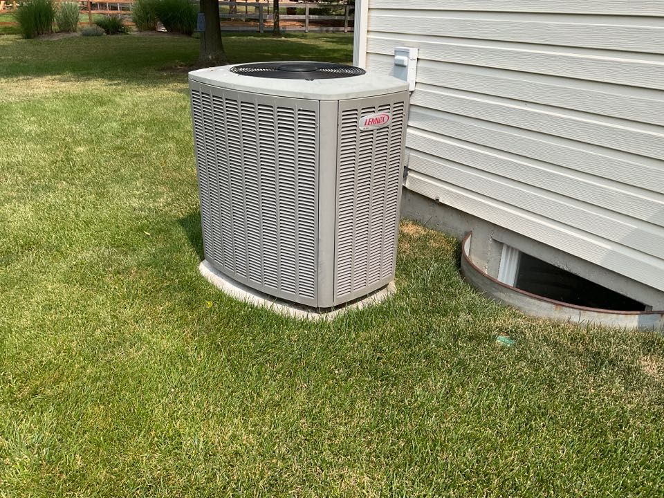 Completed air conditioning maintenance on a Lennox air conditioner in Mason Ohio. There were no issues with this unit at the conclusion of service. Completed air conditioning maintenance on a Lennox air conditioner in Mason Ohio. There were no issues with this unit at the conclusion of service.