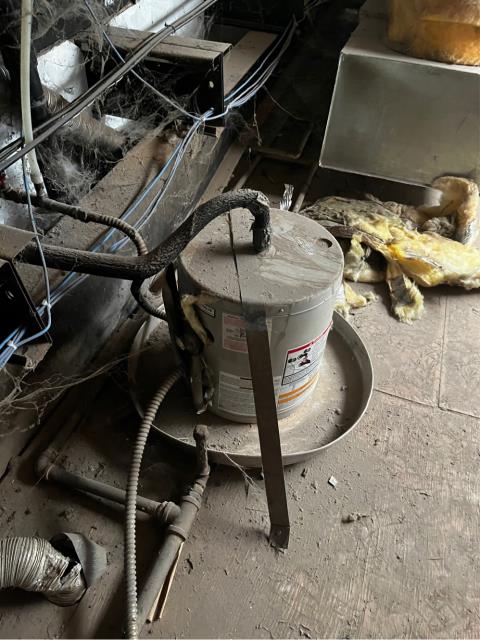 INSTALL A NEW 10 GAL 120V ELECTRIC WATER HEATER WITH NEW FLEX LINES THEN TEST FOR LEAKS AND OPERATION