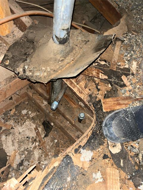 Returned to find gas leak still, removed water heater & removed patch in wall, found gas line running into ground. Went under home & cut gas line going into floor & plugged 90 & tested. Line held as it should. Talked to owners & came to conclusion to just hook back up water heater & leave furnace on back side of add on disconnected. Ran trac pipe to hook up water heater & tested line is holding at this time. Reconnected meter along with stove top, water heater & ac unit. Switched out  gas valves for ac unit & water heater due to being old & not gonna pass for PG&E.