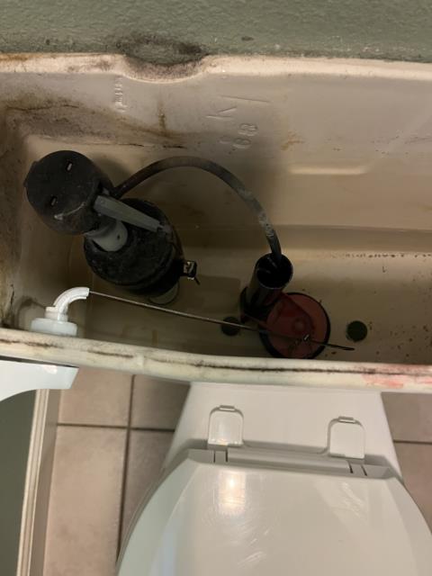 Arrived to find the ball bathroom not filling or flushing correctly due to the toilets’ fill valve not filling the toilet properly. 
  Replaced their old fill valve with their supplied fill valve. 
  Replaced the old flex line with our provided flex line. 
  Filled and flushed the toilet multiple times. The toilet is functioning without issue at this time. 
