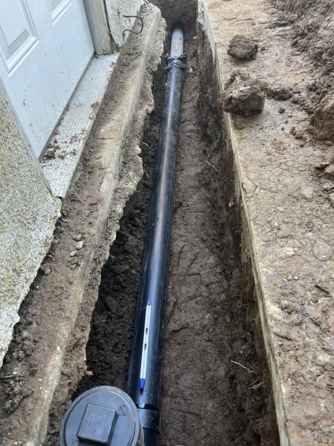 Replaced the sewer line from the house to the city connection.