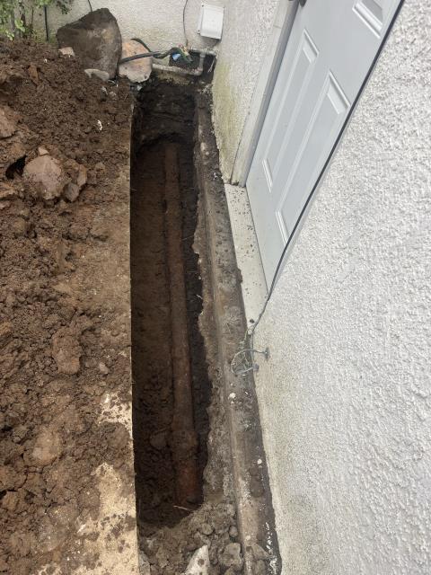 Replaced the sewer line from the house to the city connection.