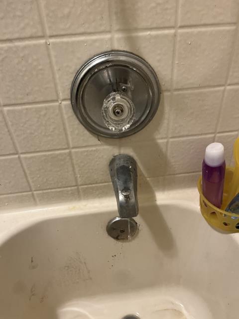 I replaced a broken moen posi temp cartridge in the master bedroom bathtub. I also installed a new trim that had been previously removed. I tested the new cartridge and trim to ensure they were working properly.