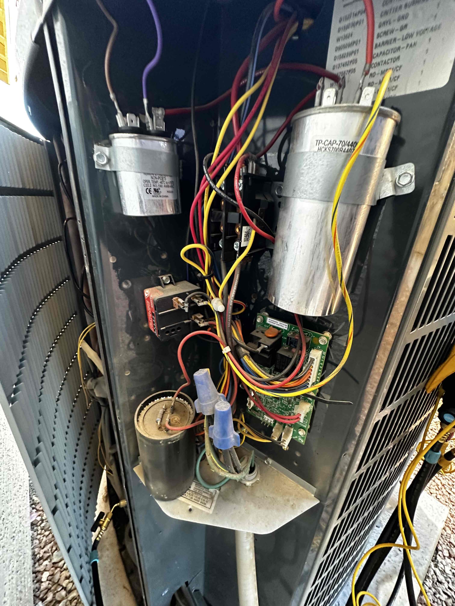 Upon arrival, I identified that the thermostat was displaying low battery indicators. I accessed the thermostat and replaced the depleted batteries with fresh ones. After ensuring the new batteries were properly installed, I tested the thermostat to confirm it was functioning correctly. The system responded as expected, and the low battery warning was resolved. The client was informed about the successful replacement and advised on future maintenance.