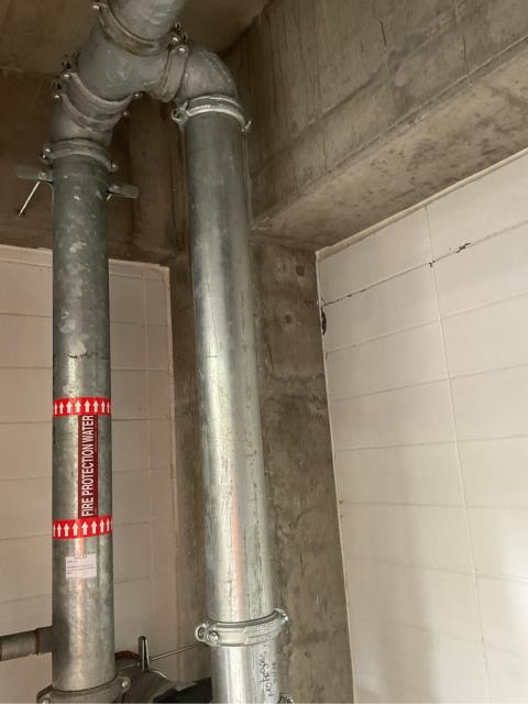 We just completed a repair of a Fire Department Connection (FDC) check valve and associated galvanized piping that was out of service at a commercial building. Restoring this critical part of the fire protection system ensures the property remains code-compliant and ready for emergency response.