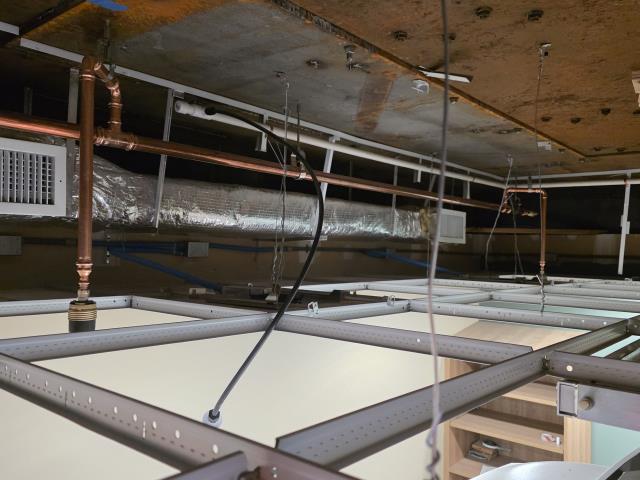 We just completed the copper piping phase of a pre-action fire sprinkler system retrofit in a local medical facility. 

This project involved precision work with copper piping installation to meet the strict standards required in healthcare environments. Pre-action systems are ideal for medical buildings due to their added protection against accidental discharge—critical in sensitive areas like labs and imaging rooms.