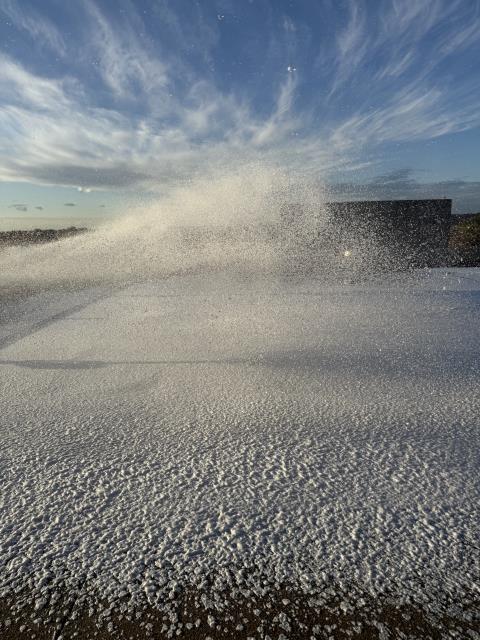 We just completed the annual NFPA foam system inspection at a hospital helipad. Regular inspections like this are essential to ensure that foam fire suppression systems operate properly in high-risk areas such as helipads, where quick fire control is critical for safety.