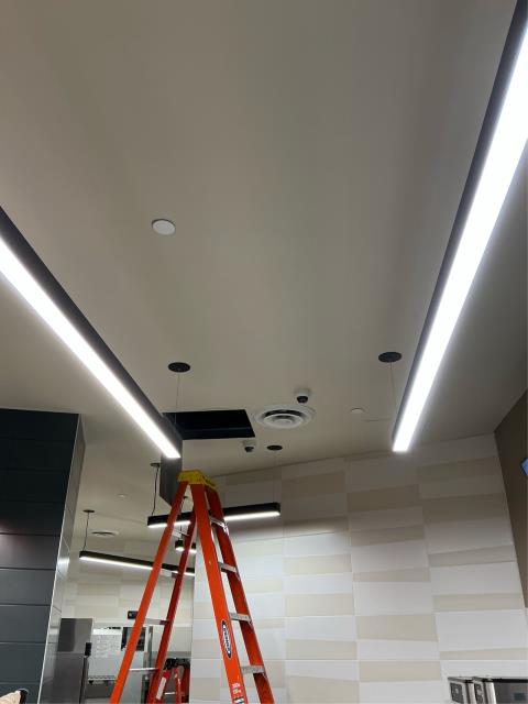 We recently completed adjustments to multiple fire sprinkler heads to accommodate a new ceiling height. This upgrade ensures the system remains code compliant while allowing this busy business to continue operations with minimal downtime.