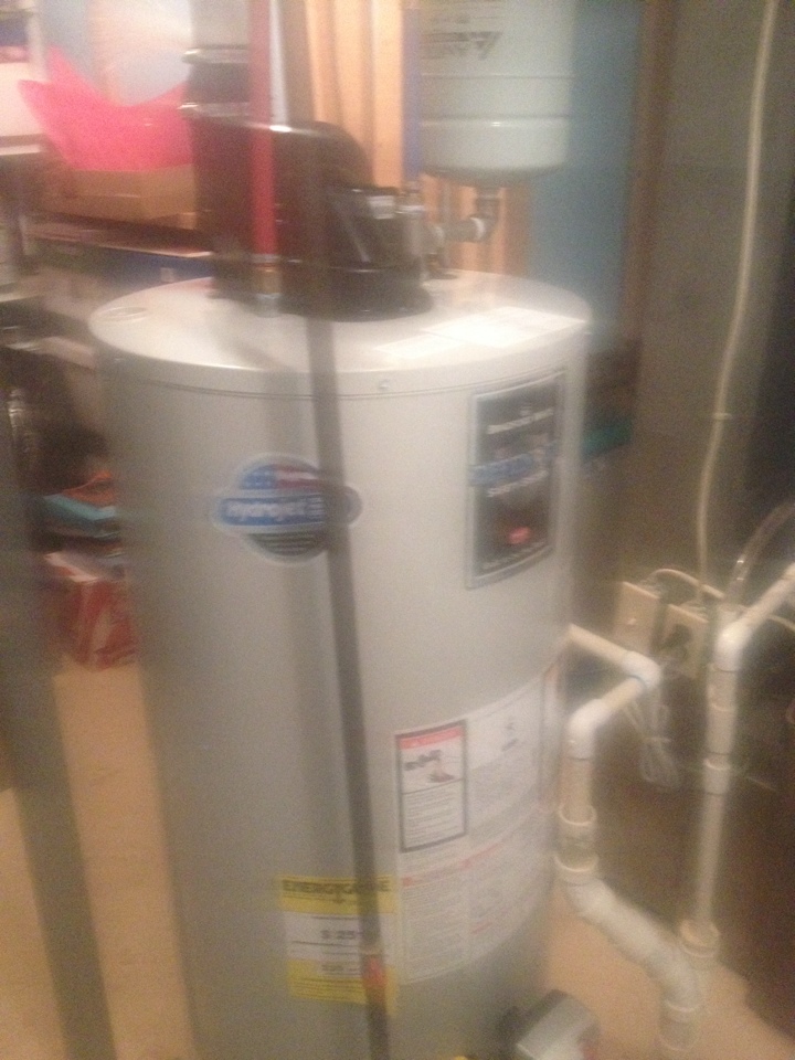 Replaces a leaking water heater.