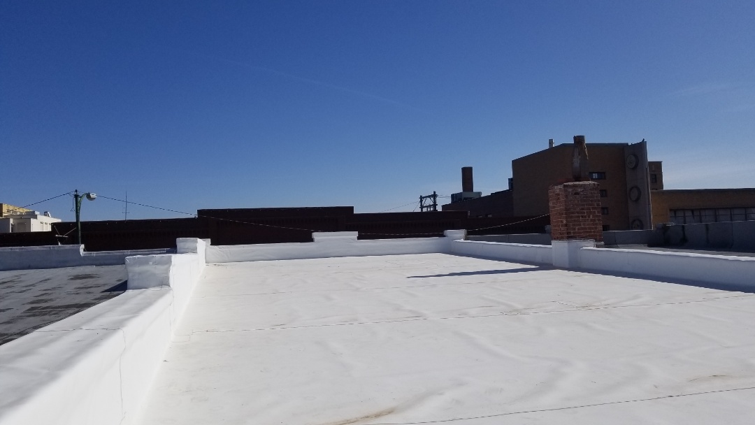 Hays, KS - Genflex TPO Rhino Bond roof inspection. Roof installed by Roofmasters Roofing and Sheet Metal. Hays, KS - Genflex TPO Rhino Bond roof inspection. Roof installed by Roofmasters Roofing and Sheet Metal.