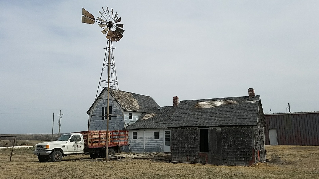 Plainville, KS - This century-old farmhouse will soon be brought back to life with a new 26 gauge RM Custom Metals roof system. Metal roofing is a durable material that will last a lifetime if installed properly. #Roofmasters #Roofing Plainville, KS - This century-old farmhouse will soon be brought back to life with a new 26 gauge RM Custom Metals roof system. Metal roofing is a durable material that will last a lifetime if installed properly. #Roofmasters #Roofing
