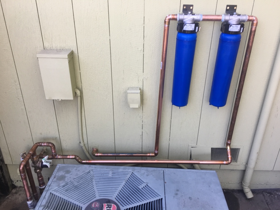 Sacramento, CA - Installed a whole house filter Sacramento, CA - Installed a whole house filter