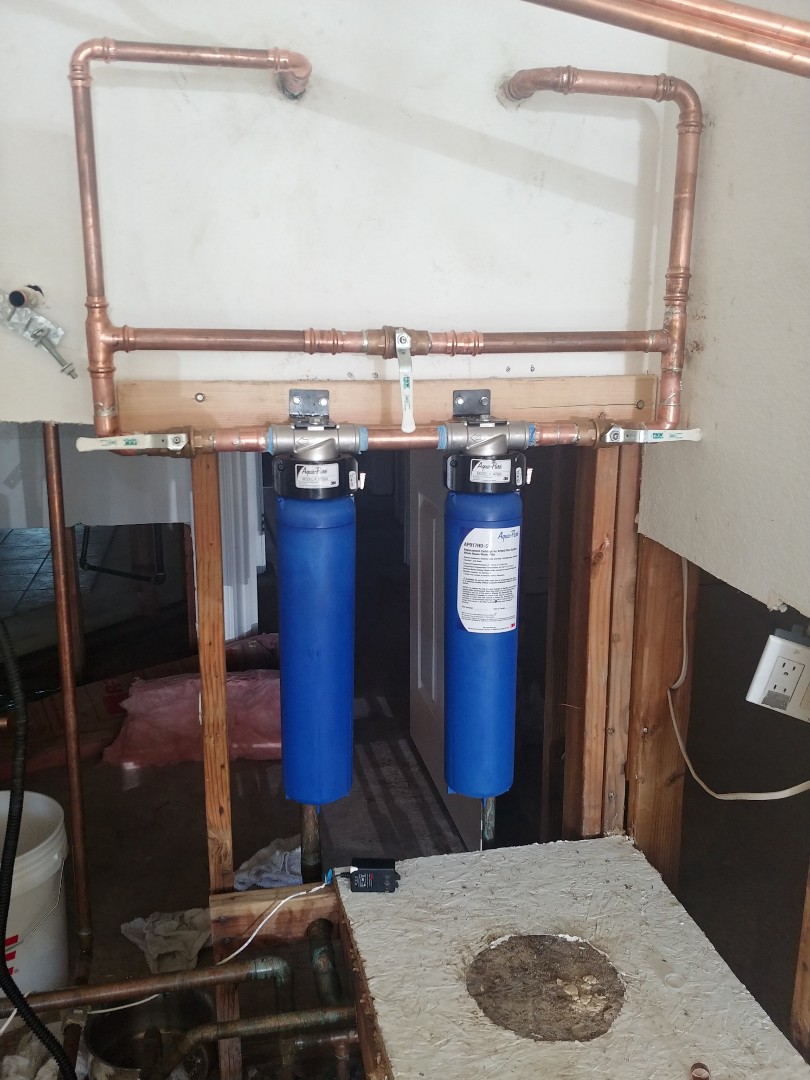 Davis, CA - Whole house water filtration system. Davis, CA - Whole house water filtration system.