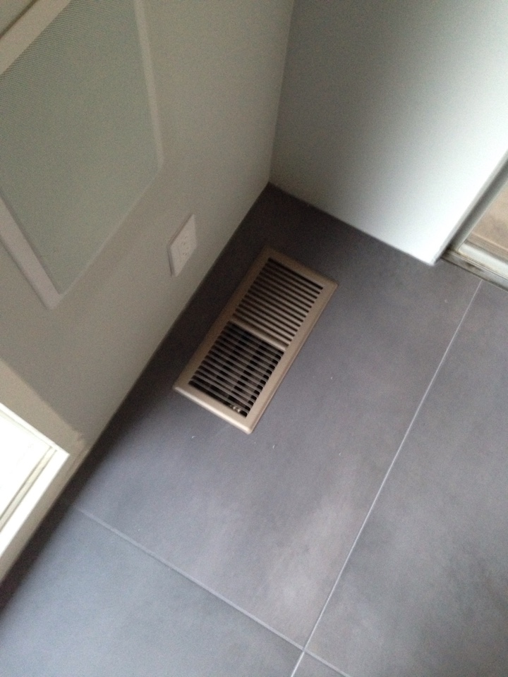 Pasadena, CA - Installing new floors registers for five ton BRYANT system 