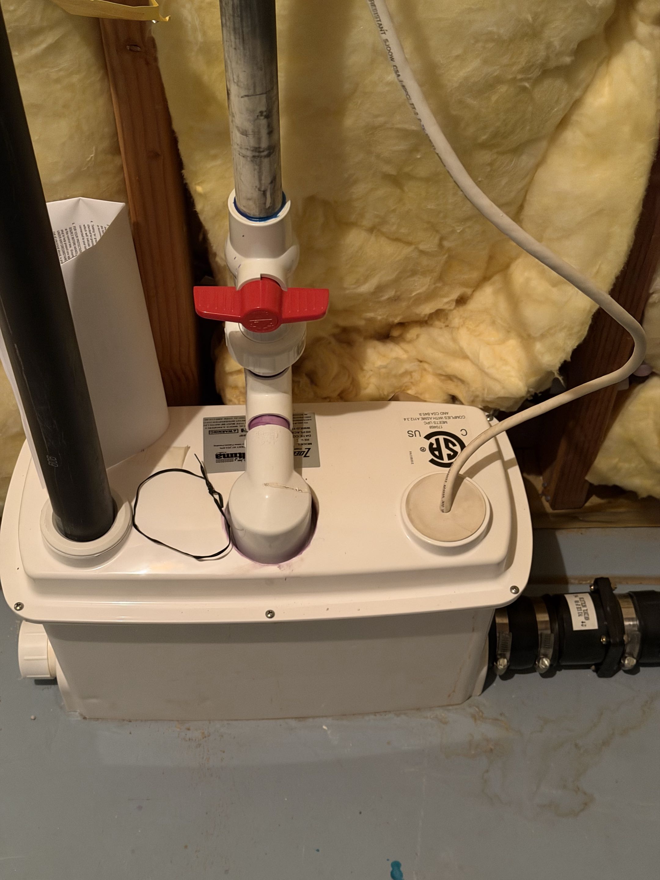 Plumber needed to replace basement toilet pump