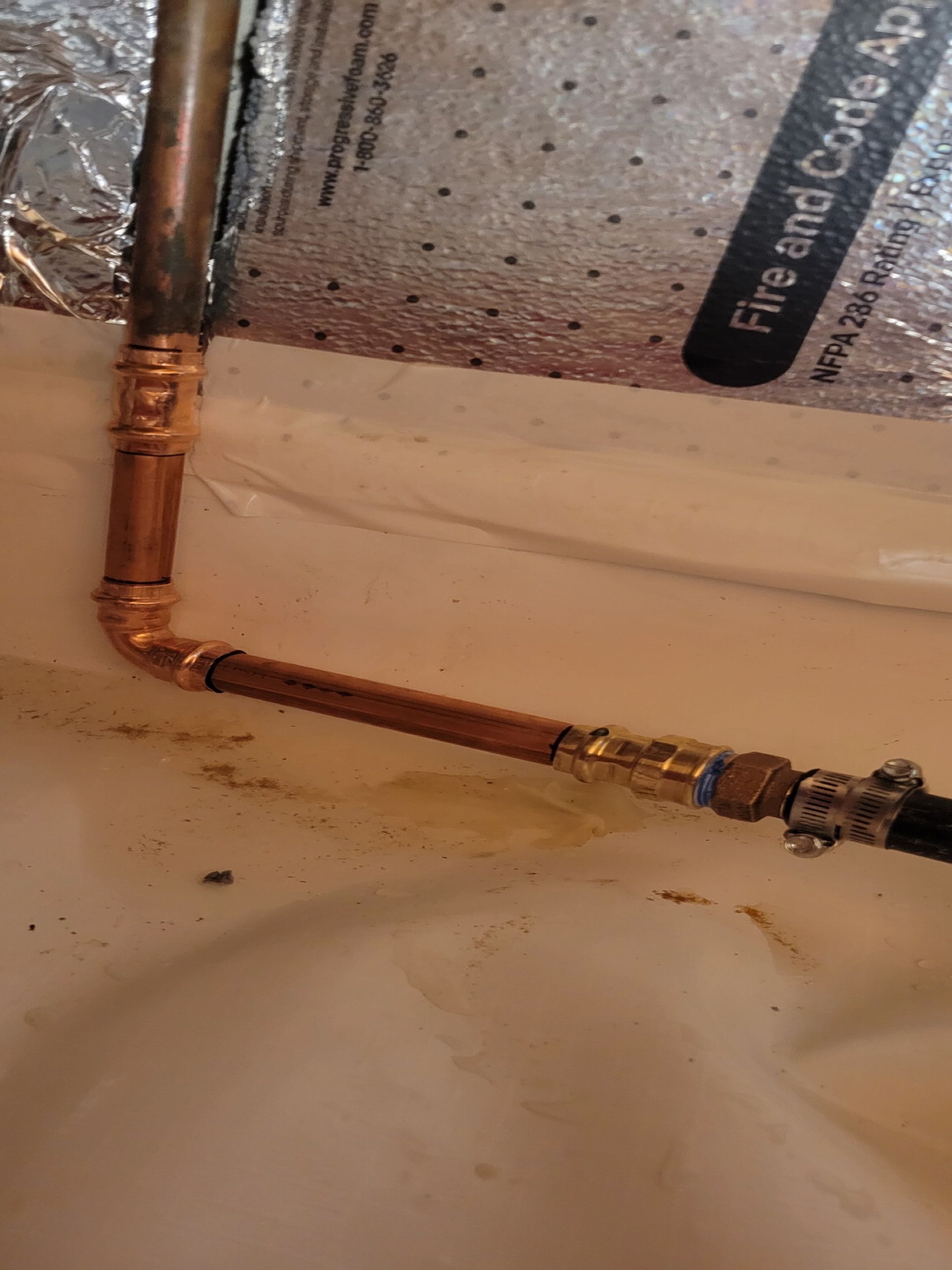 Needed plumber to make a main water pipe repair inside crawlspace. 