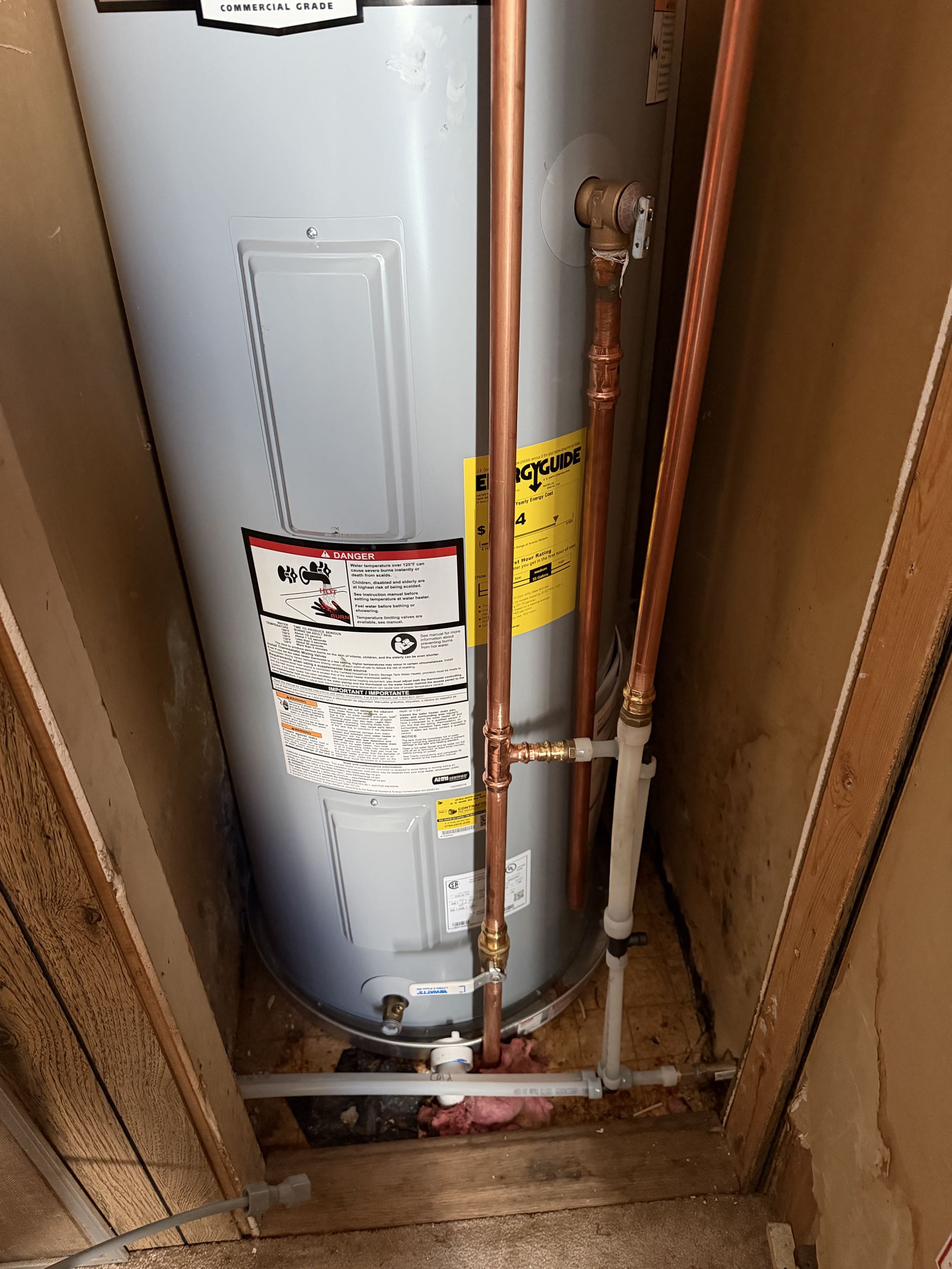The customer had a pinhole in the old gray pex pipe that has been outlawed. Gave the customer options and they opted to re-pipe the entire home. Progress from day two of our mobile home re-pipe in Barnegat.