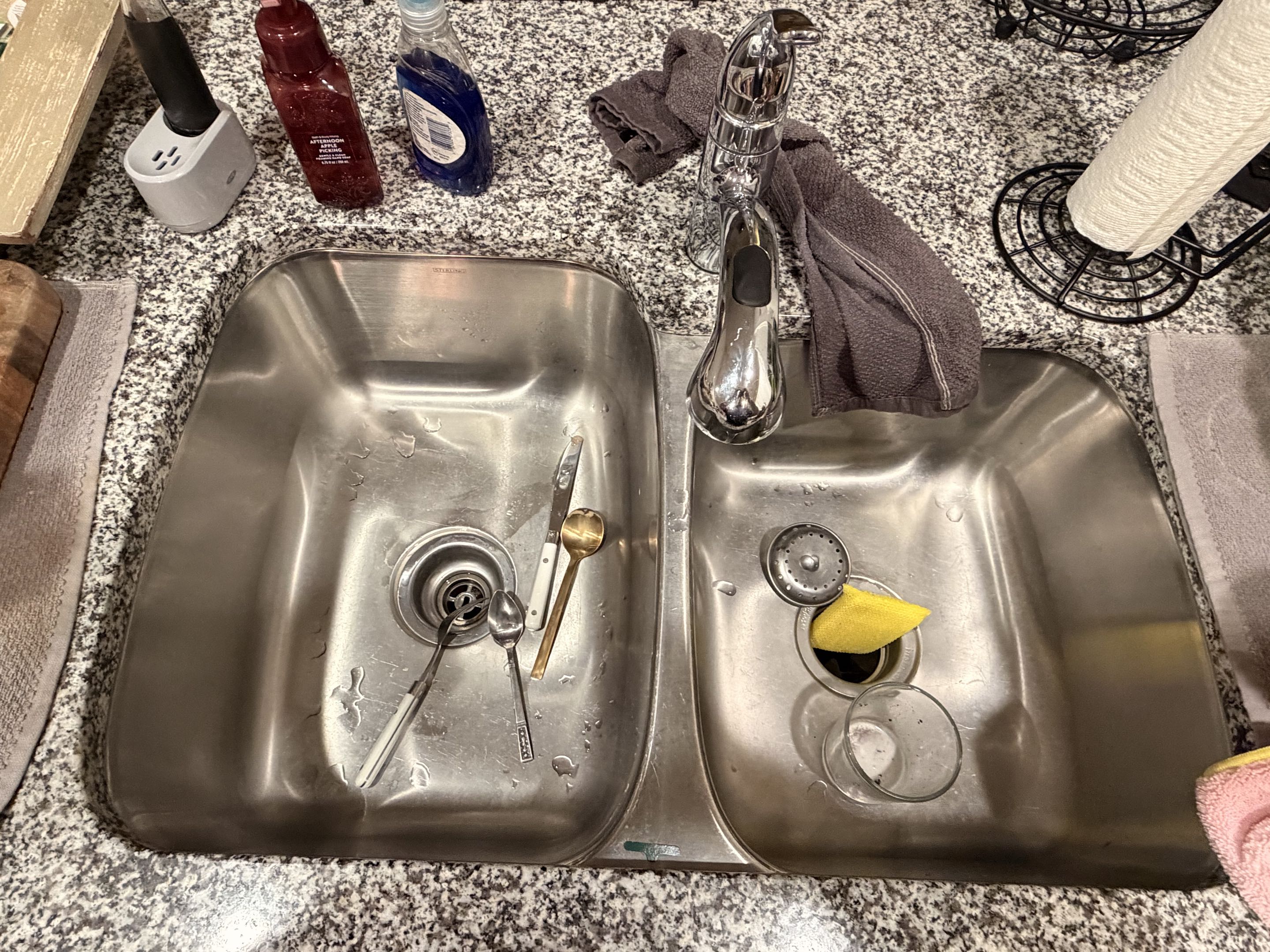 Came back to install new kitchen faucet that was leaking down into the basement.