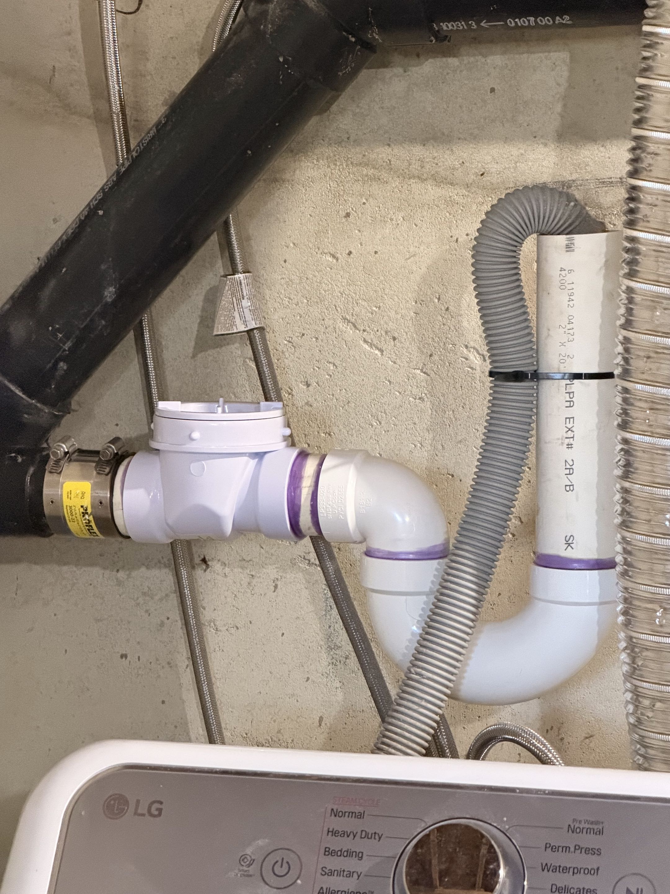 Installed new shower strainer and trap, as well as back water valve on washing machine. Also made repairs to the kitchen and two bathroom faucets by replacing cartridges
