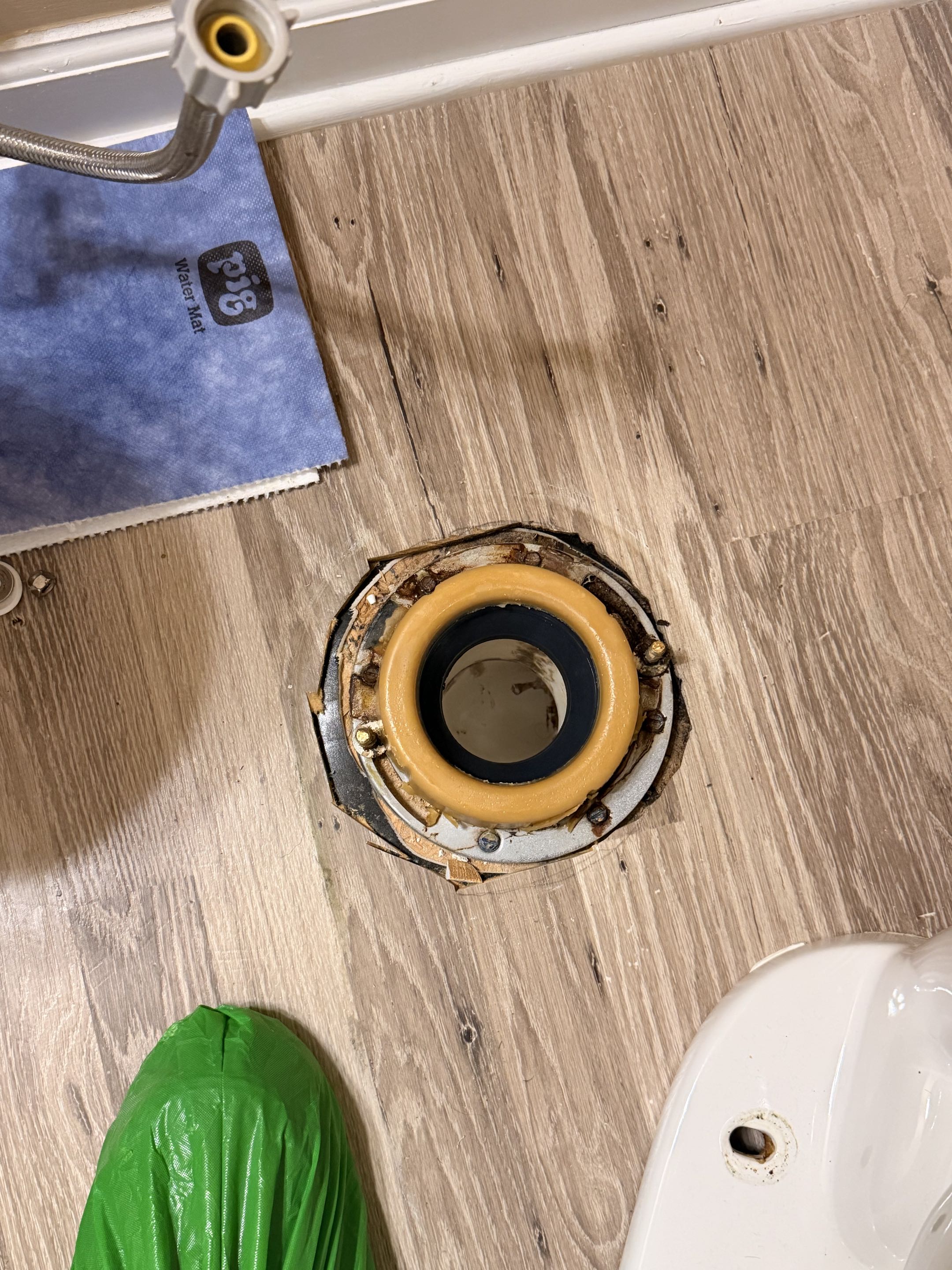 Finishing reseal and reset toilets, install new Moen cartridges and install a Halo ion 12 calcium remover system on water main. 