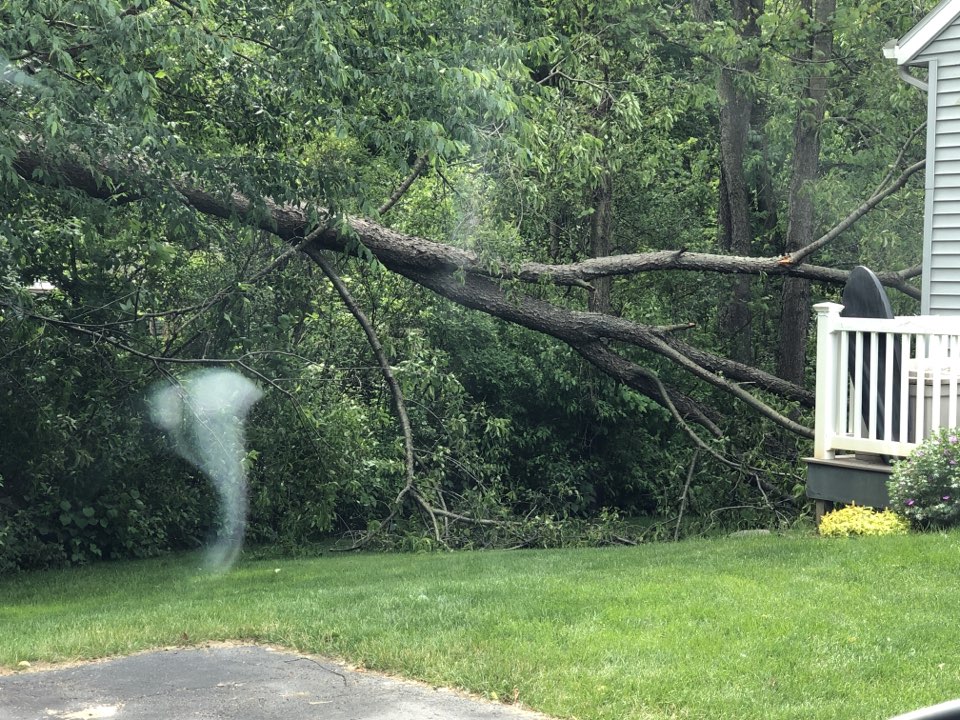 Alto, MI - Tree blew down and cause exterior damage to the home. Estimate written and Action Restoration is in process of scheduling storm damage repairs. Alto, MI - Tree blew down and cause exterior damage to the home. Estimate written and Action Restoration is in process of scheduling storm damage repairs.