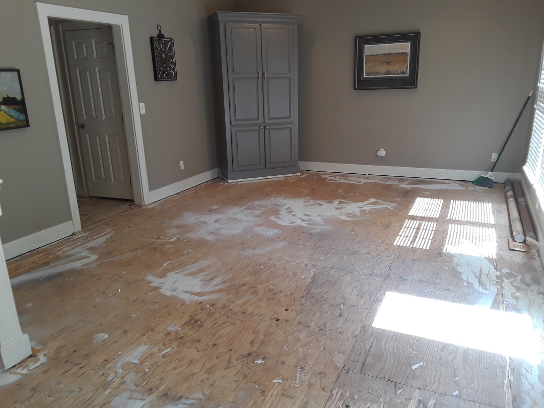 Cannon Township, MI - Hardwood floor has been removed and everything swept up nicely. Next on the list is prepping the walls for the backsplash and prepping the floors for new engineered flooring. Have a great Fourth of July ! Cannon Township, MI - Hardwood floor has been removed and everything swept up nicely. Next on the list is prepping the walls for the backsplash and prepping the floors for new engineered flooring. Have a great Fourth of July !