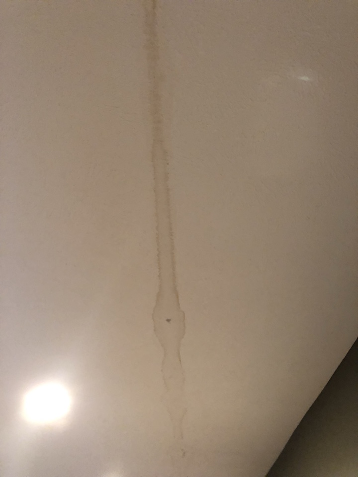 Byron Center, MI - Water damage from ice dam. Drywall repair and paint the ceiling. Byron Center, MI - Water damage from ice dam. Drywall repair and paint the ceiling.