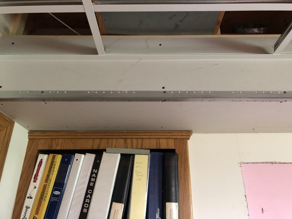 Georgetown Township, MI - Basement remodel project built bulkhead and installed ceiling grid work. Office is shaping up. Georgetown Township, MI - Basement remodel project built bulkhead and installed ceiling grid work. Office is shaping up.