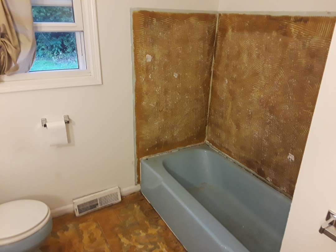 Georgetown Township, MI - Finished the demo. I removed the ceramic tile and backing. I removed the linoleum floor and underlayment. I removed and reset the toilet. I also applied antimicrobial spray and set up an air mover and dehumidifier. Georgetown Township, MI - Finished the demo. I removed the ceramic tile and backing. I removed the linoleum floor and underlayment. I removed and reset the toilet. I also applied antimicrobial spray and set up an air mover and dehumidifier.