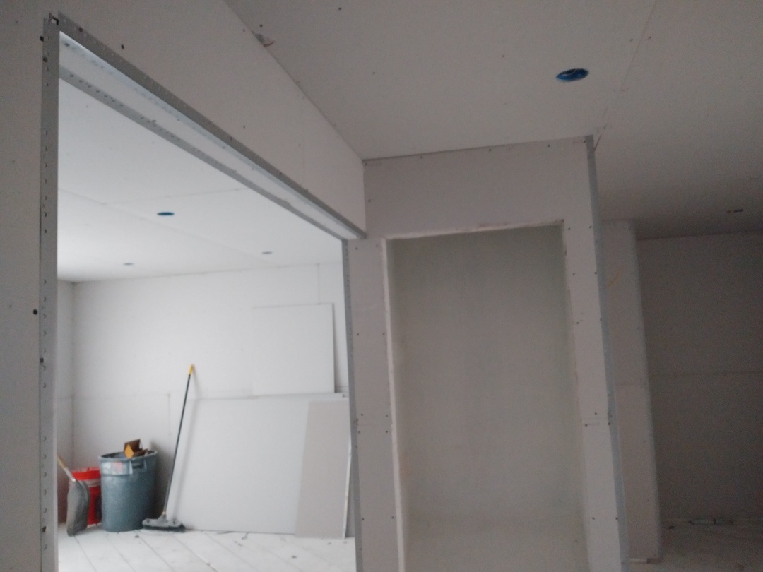 Grand Rapids, MI - Finished hanging all the drywall and corner bead. Making fantastic progress Grand Rapids, MI - Finished hanging all the drywall and corner bead. Making fantastic progress