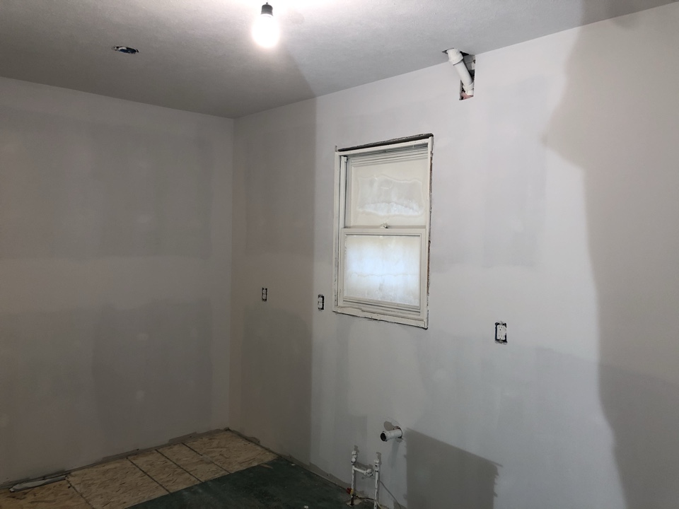 Walker, MI - Update date on fire restoration project. Drywall completed and primer coat on the walls. Odor remediation completed. Fire job coming alone nicely. Electrical work rewire completed Walker, MI - Update date on fire restoration project. Drywall completed and primer coat on the walls. Odor remediation completed. Fire job coming alone nicely. Electrical work rewire completed