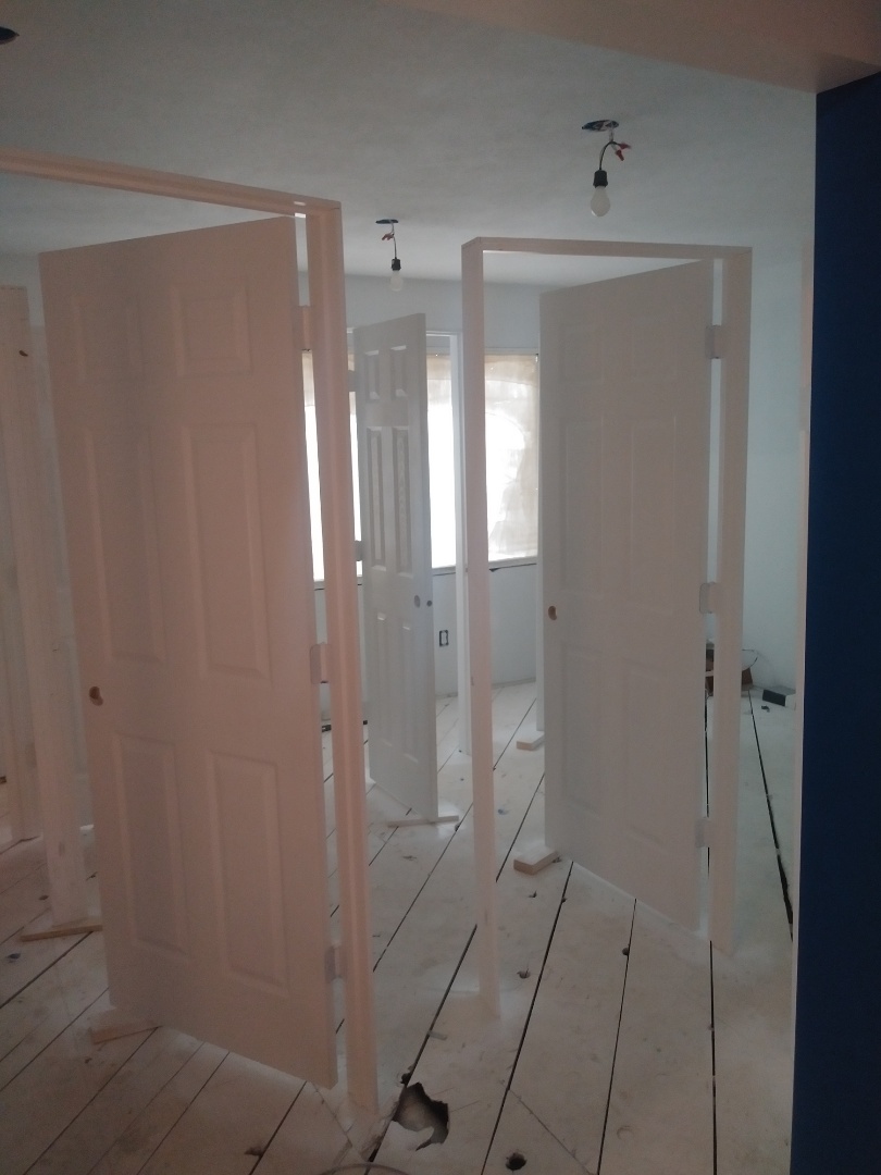 Walker, MI - Came in on Sunday to get the doors 2nd coated so we can get them installed on monday Walker, MI - Came in on Sunday to get the doors 2nd coated so we can get them installed on monday