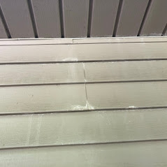 Grand Rapids, MI - Looking at exterior of house water damage from interior bathroom shower drain that broke inside the wall. Grand Rapids, MI - Looking at exterior of house water damage from interior bathroom shower drain that broke inside the wall.