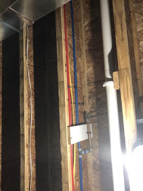 Grand Rapids, MI - Water restoration inspection of water line to the refrigerator. Subfloor dried. Grand Rapids, MI - Water restoration inspection of water line to the refrigerator. Subfloor dried.