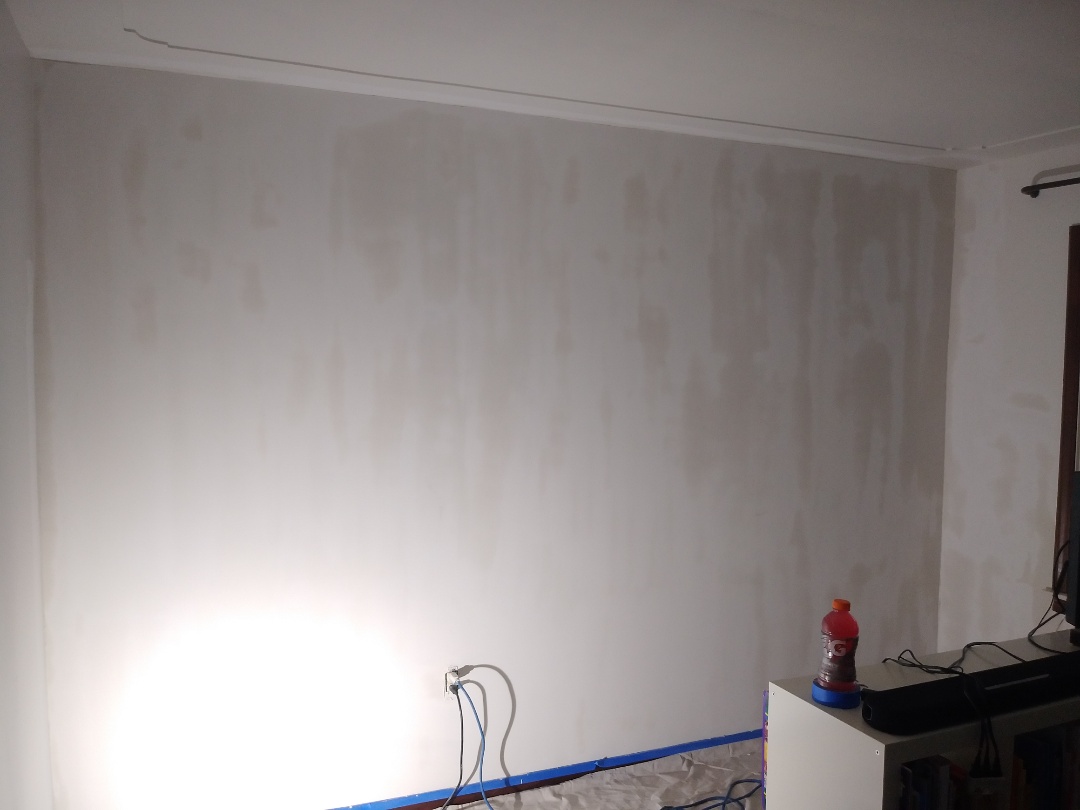 Grand Rapids, MI - Just finished skim coating a cracked and crazed wall. Grand Rapids, MI - Just finished skim coating a cracked and crazed wall.