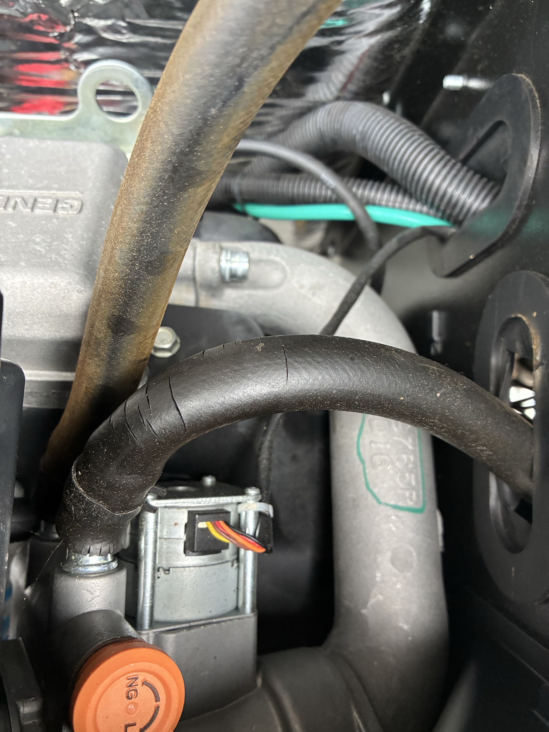 Fuel line replacement on an aging Generac 15KW ECOGEN. Old lines were dry rotted and cracking. New lines are installed and unit is online and ready for the next outage.. 