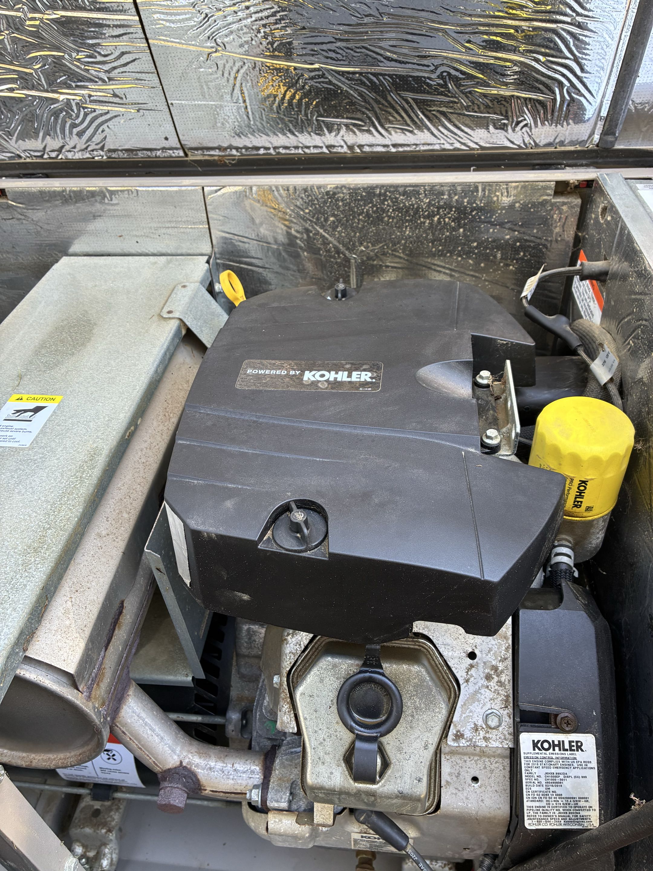 Preformed a major service on a Kohler 20RESD unit was a little dusty but cleaned up well and is ready for a outage 