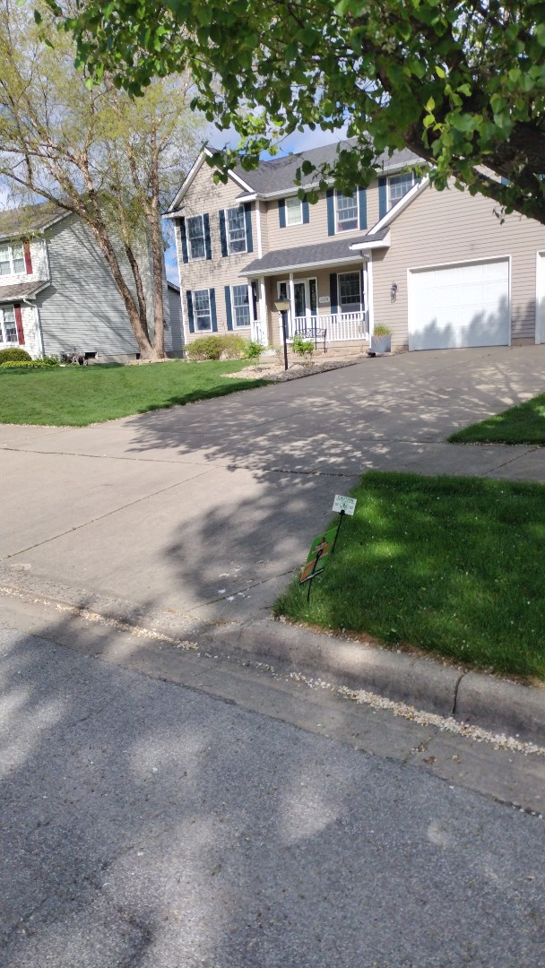 applying crabgrass control 