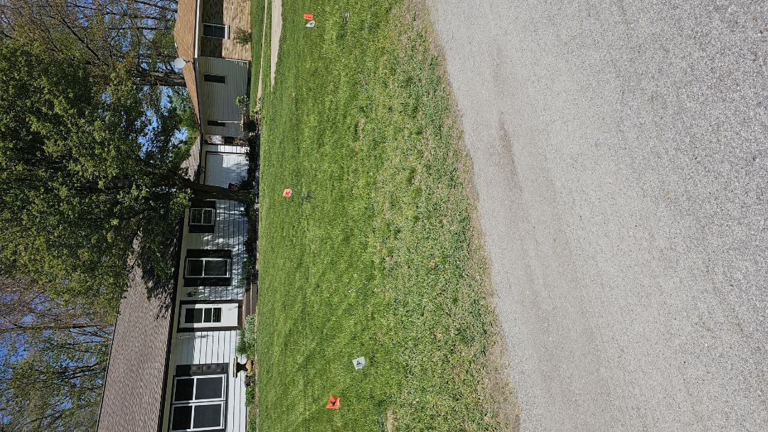 trapa in a yard marked


