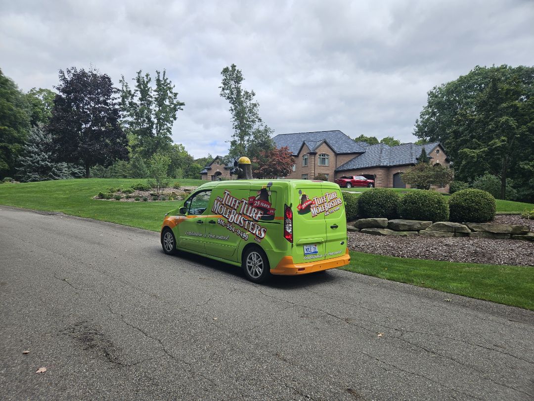 I'm trapping moles on this beautiful property today.